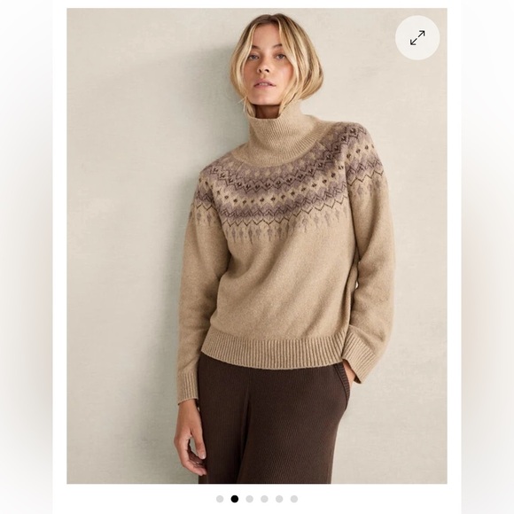 Talbots Haven Well Within Organic Cotton Blend Fairisle Sweater Retail $148 XS - Picture 7 of 16